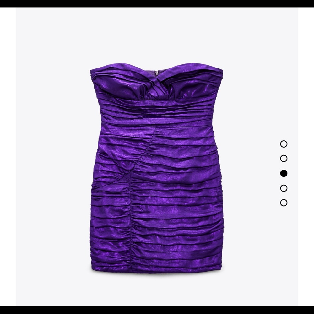 Zara Lilac Purple Sleeveless Mini Draped Dress 9361/308 Party Co… - Picture 3 of 4